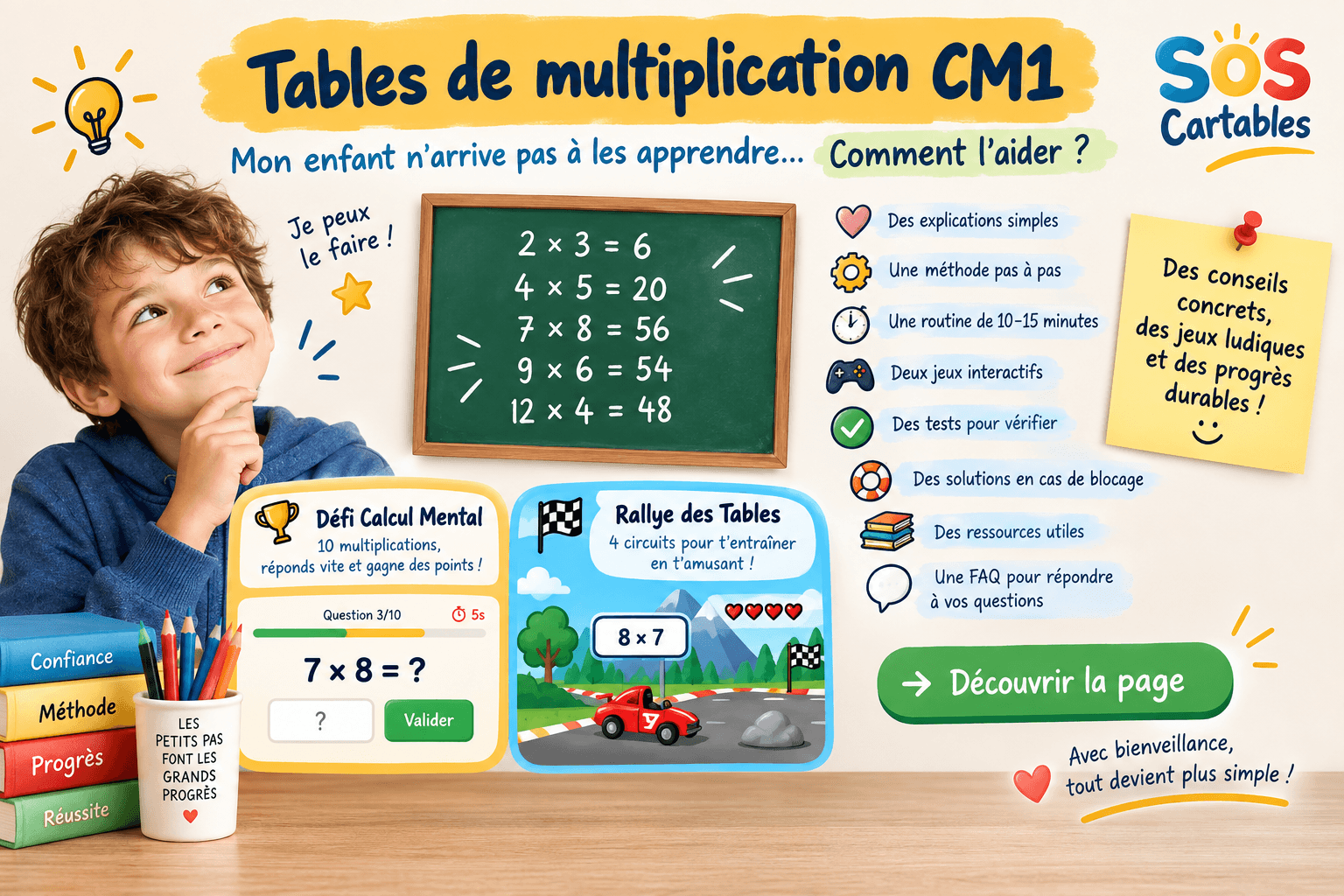 Tables de multiplication CM1 : comment aider son enfant ? 1 Vous consultez actuellement Tables de multiplication CM1 : comment aider son enfant ?