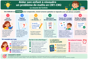 Lire la suite à propos de l’article Aider son enfant à résoudre un problème de maths CM1 CM2